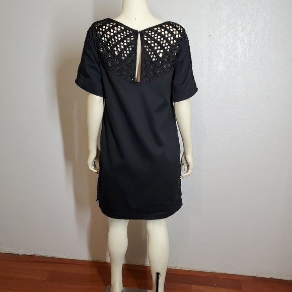 Anthropologie Maeve Battenburg Shift Black - Picture 8 of 11